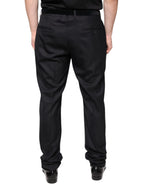 Dolce & Gabbana Black Wool Skinny Dress Formal Pants - Zeiniez