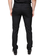 Dolce & Gabbana Black Wool Skinny Men Dress Pants - Zeiniez