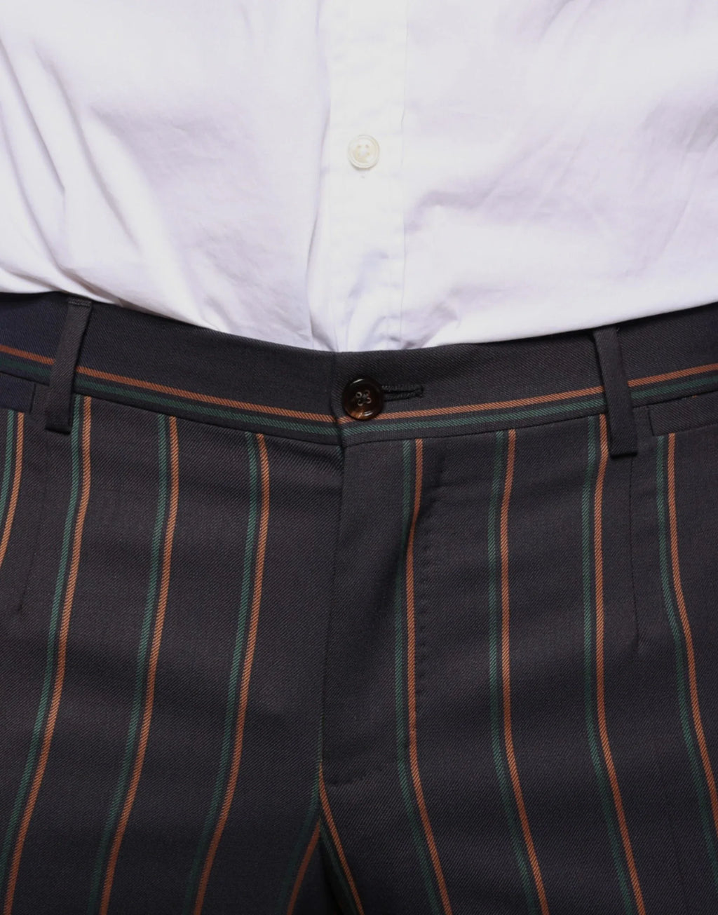 Dolce & Gabbana Brown Stripes Skinny Men Dress Pants - Zeiniez