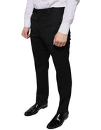Dolce & Gabbana Black Wool Skinny Men Dress Pants - Zeiniez