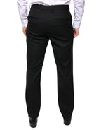 Dolce & Gabbana Black Wool Skinny Men Dress Pants - Zeiniez