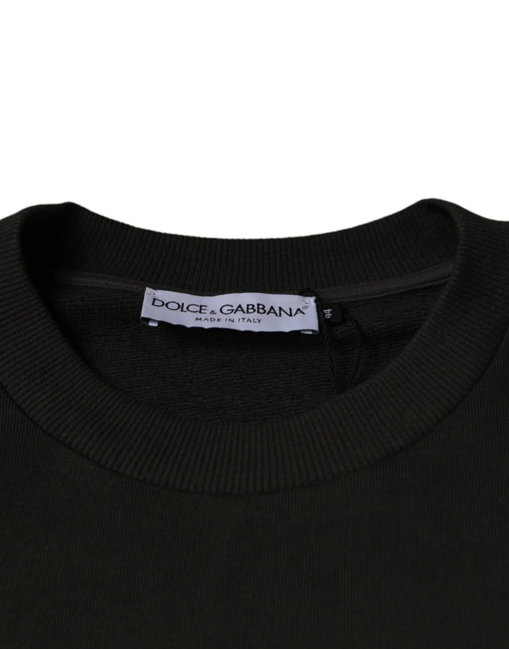 Dolce & Gabbana Army Green DG Crown Crew Neck Pullover Sweater - Zeiniez