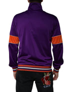 Dolce & Gabbana Purple Polyester Full Zip Long Sleeve Sweater - Zeiniez