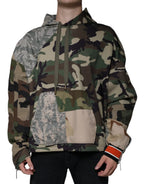 Dolce & Gabbana Multicolor Camouflage Hooded Sweatshirt Sweater - Zeiniez