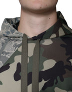 Dolce & Gabbana Multicolor Camouflage Hooded Sweatshirt Sweater - Zeiniez