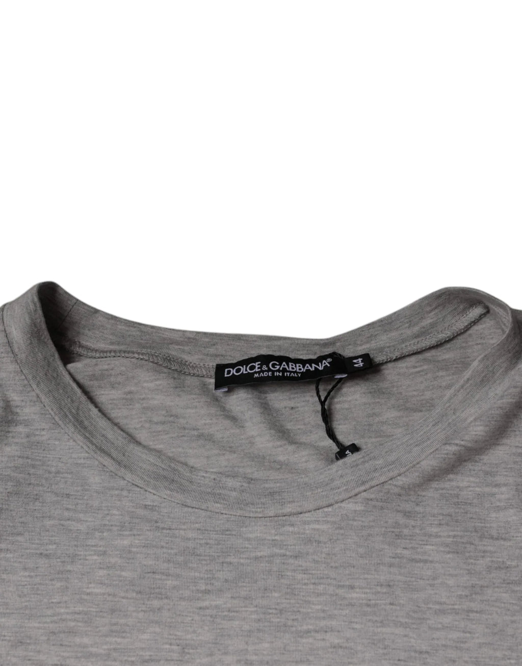 Dolce & Gabbana Gray Logo Print Crewneck Short Sleeve T-shirt - Zeiniez