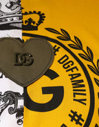 Dolce & Gabbana White Yellow Logo Print Short Sleeve T-shirt - Zeiniez