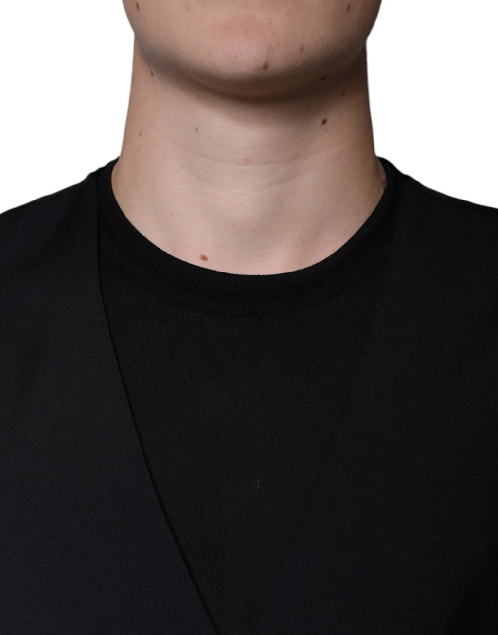 Dolce & Gabbana Black Wool Formal Dress Men Waistcoat Vest - Zeiniez