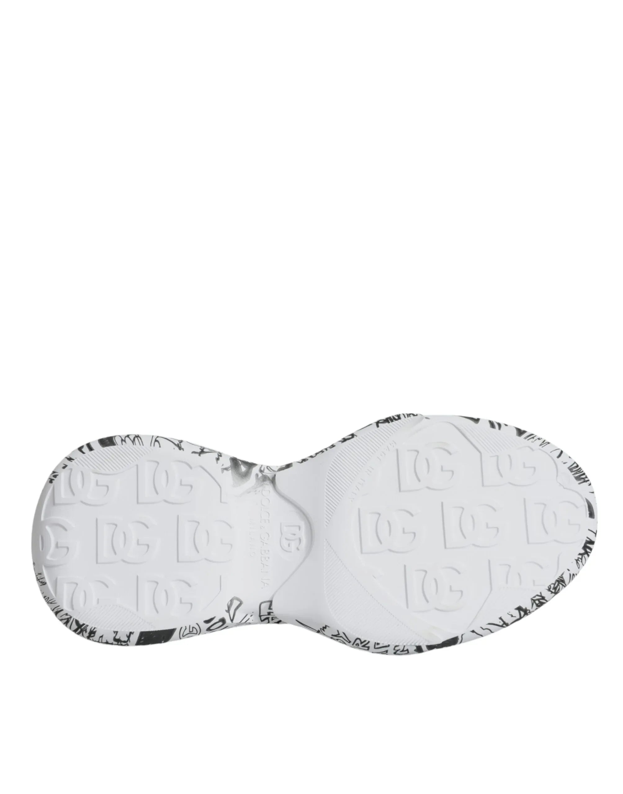 Dolce & Gabbana White Black Graffiti Daymaster Sneakers Shoes - Zeiniez