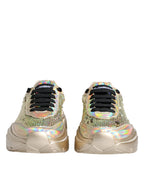 Dolce & Gabbana Gold Sequin Iridiscent Daymaster Sneakers Shoes - Zeiniez