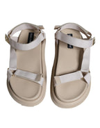 Dolce & Gabbana Beige Nappa Devotion Strap Men Sandals Shoes - Zeiniez