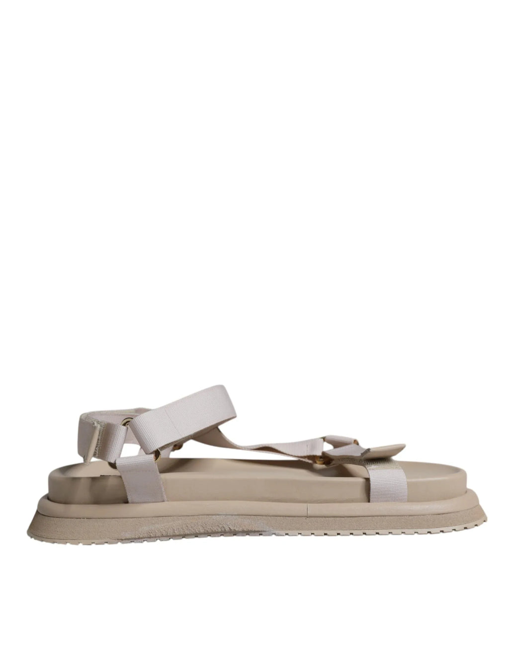 Dolce & Gabbana Beige Nappa Devotion Strap Men Sandals Shoes - Zeiniez