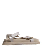 Dolce & Gabbana Beige Nappa Devotion Strap Men Sandals Shoes - Zeiniez