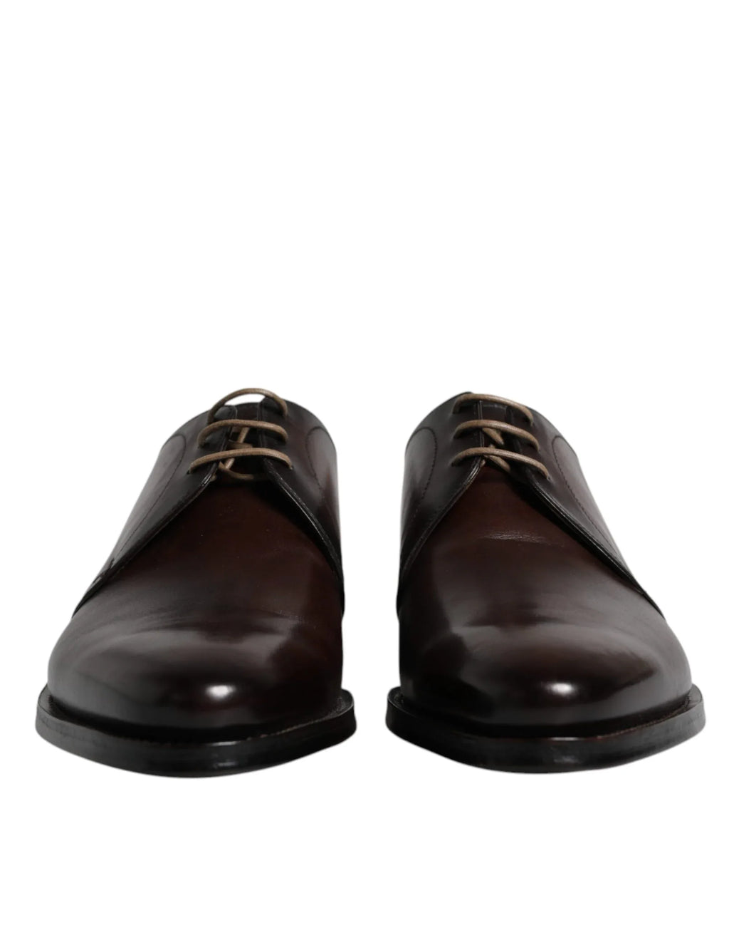 Dolce & Gabbana Black Leather Lace Up Men Derby Formal Shoes - Zeiniez