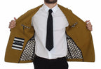 Dolce & Gabbana Yellow Cotton Stretch Blazer Dolce & Gabbana