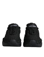 Dolce & Gabbana Black Knitted Daymaster Sneakers Shoes - Zeiniez