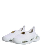 Dolce & Gabbana White Padded Fabric Low Top Sneakers Shoes - Zeiniez