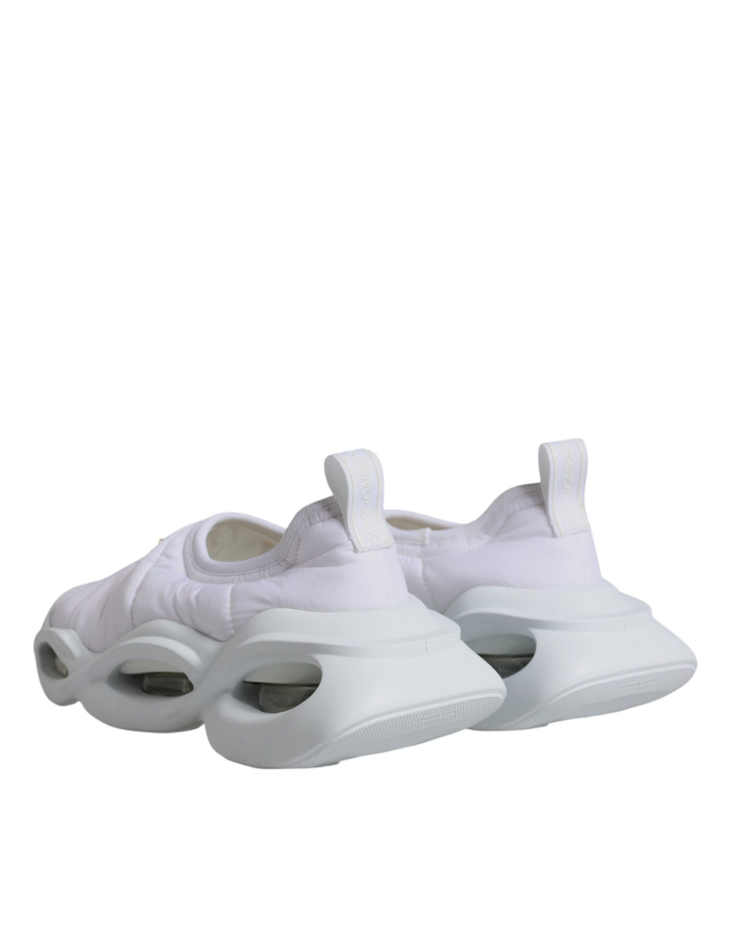 Dolce & Gabbana White Padded Fabric Low Top Sneakers Shoes - Zeiniez
