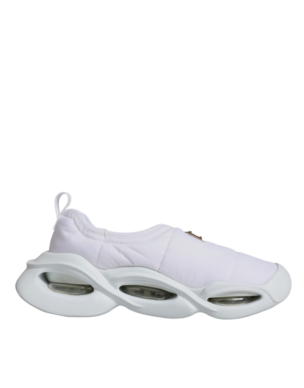 Dolce & Gabbana White Padded Fabric Low Top Sneakers Shoes - Zeiniez