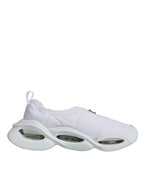 Dolce & Gabbana White Padded Fabric Low Top Sneakers Shoes - Zeiniez