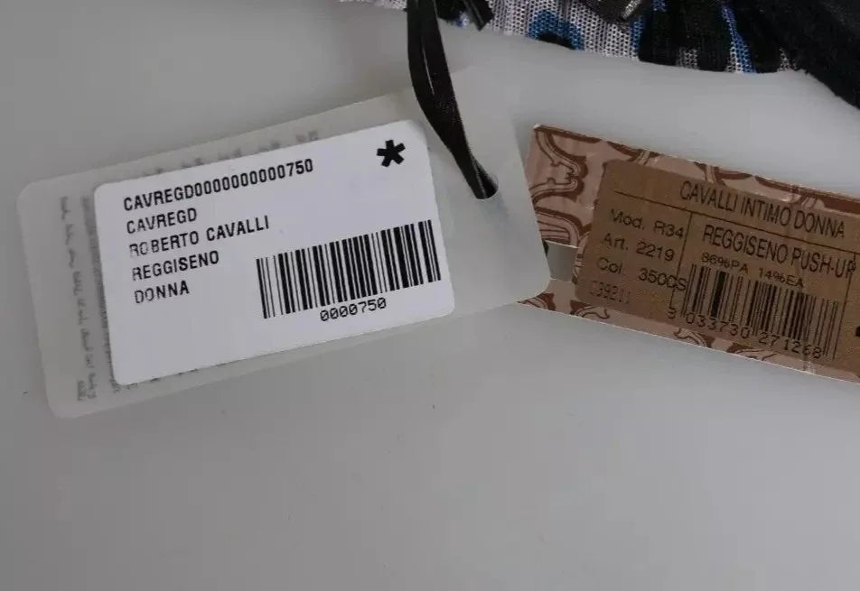 Roberto Cavalli White Leopard Push Up Reggiseno Bra Underwear - Zeiniez