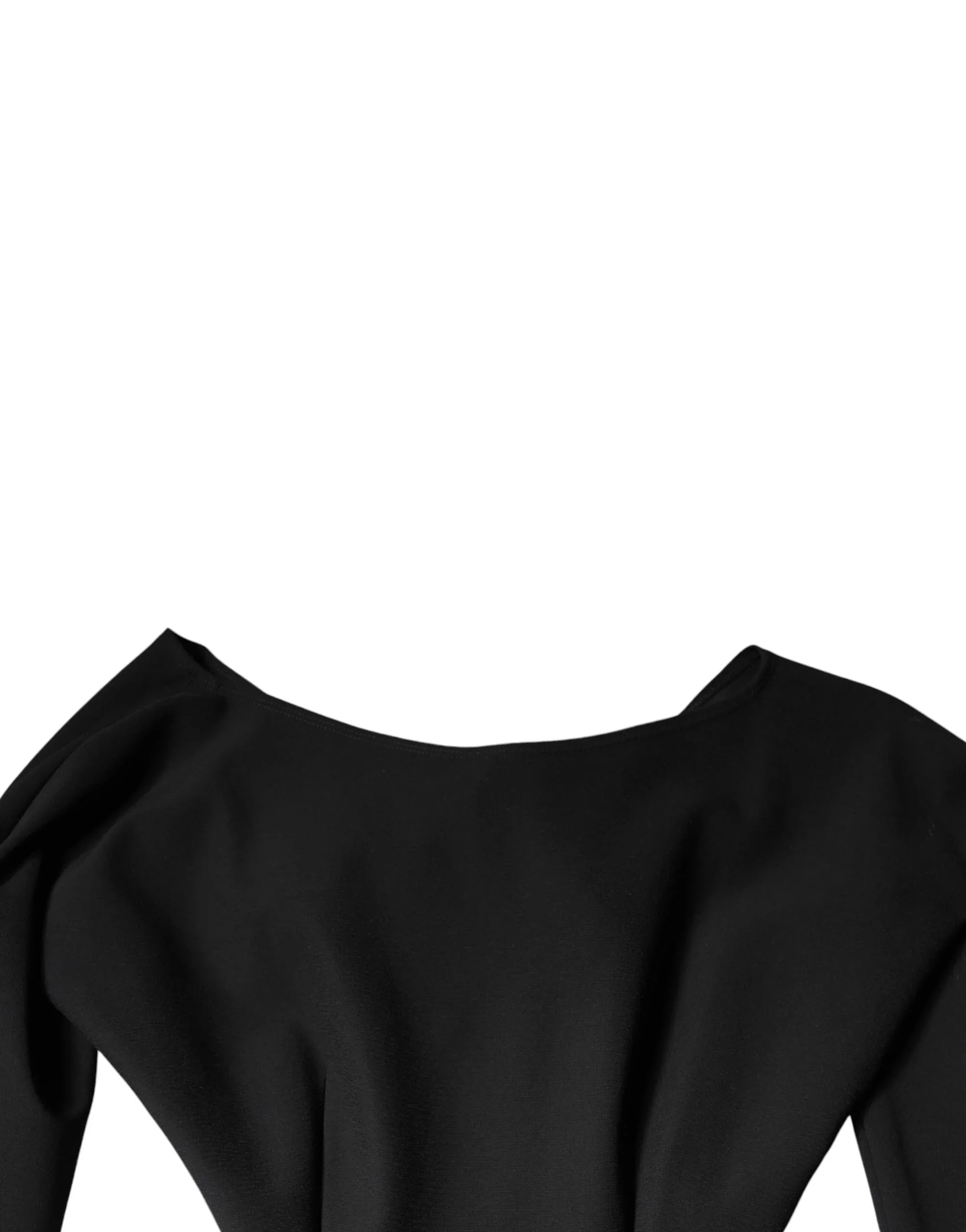 Dolce & Gabbana Black Viscose Cut Out A-line Long Sleeves Mini Dress - Zeiniez