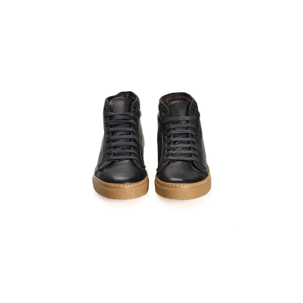 Roberto Pepe Luxury Black Calfskin Men Sneaker - Zeiniez