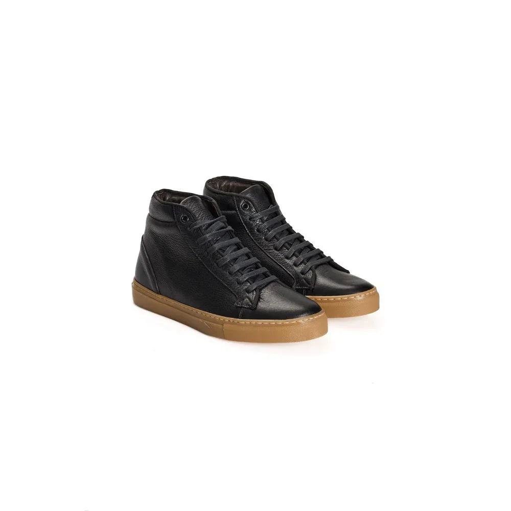 Roberto Pepe Luxury Black Calfskin Men Sneaker - Zeiniez