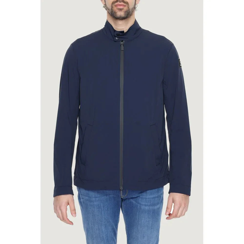 Suns Blue Nylon Full-Length Jacket - Zeiniez