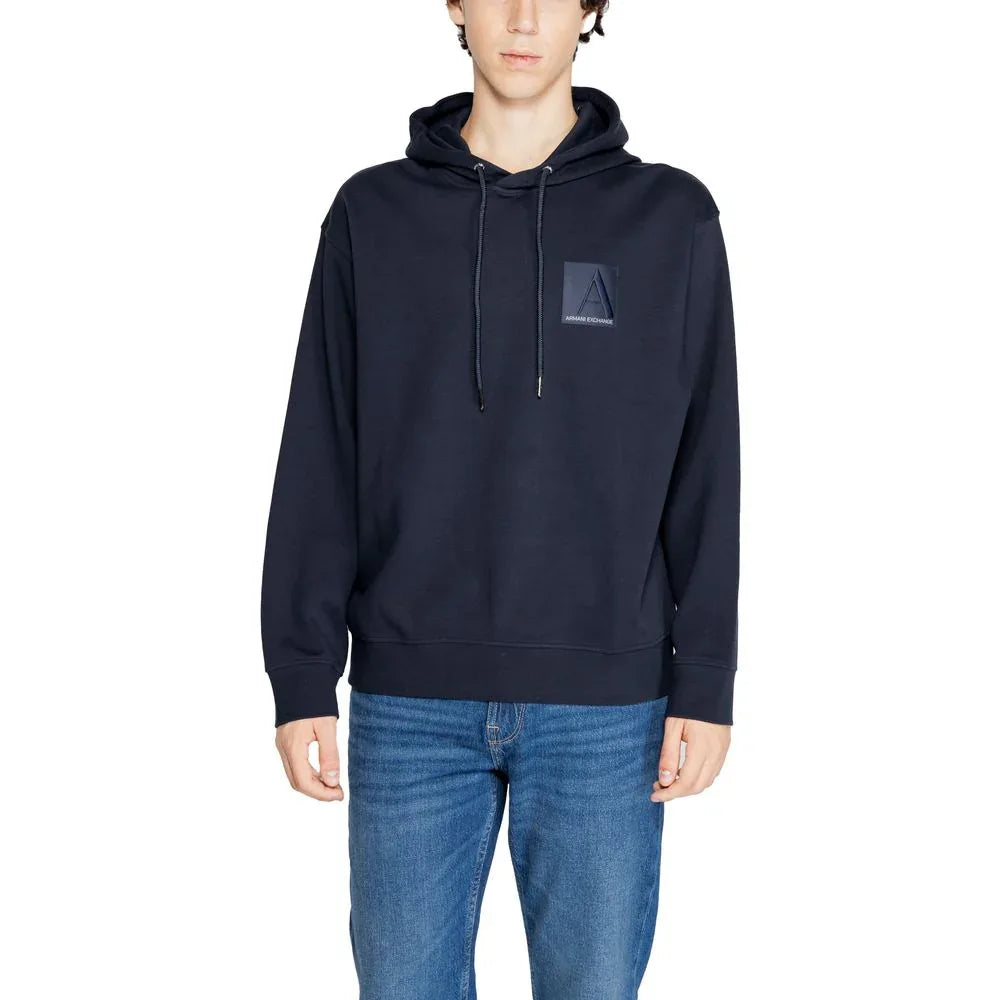 Armani Exchange Blue Cotton Hoodie - Zeiniez