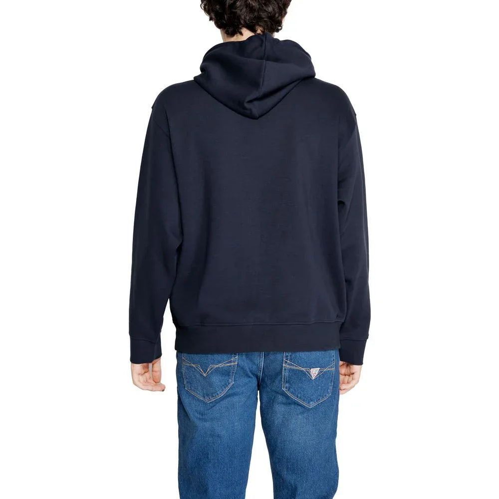 Armani Exchange Blue Cotton Hoodie - Zeiniez