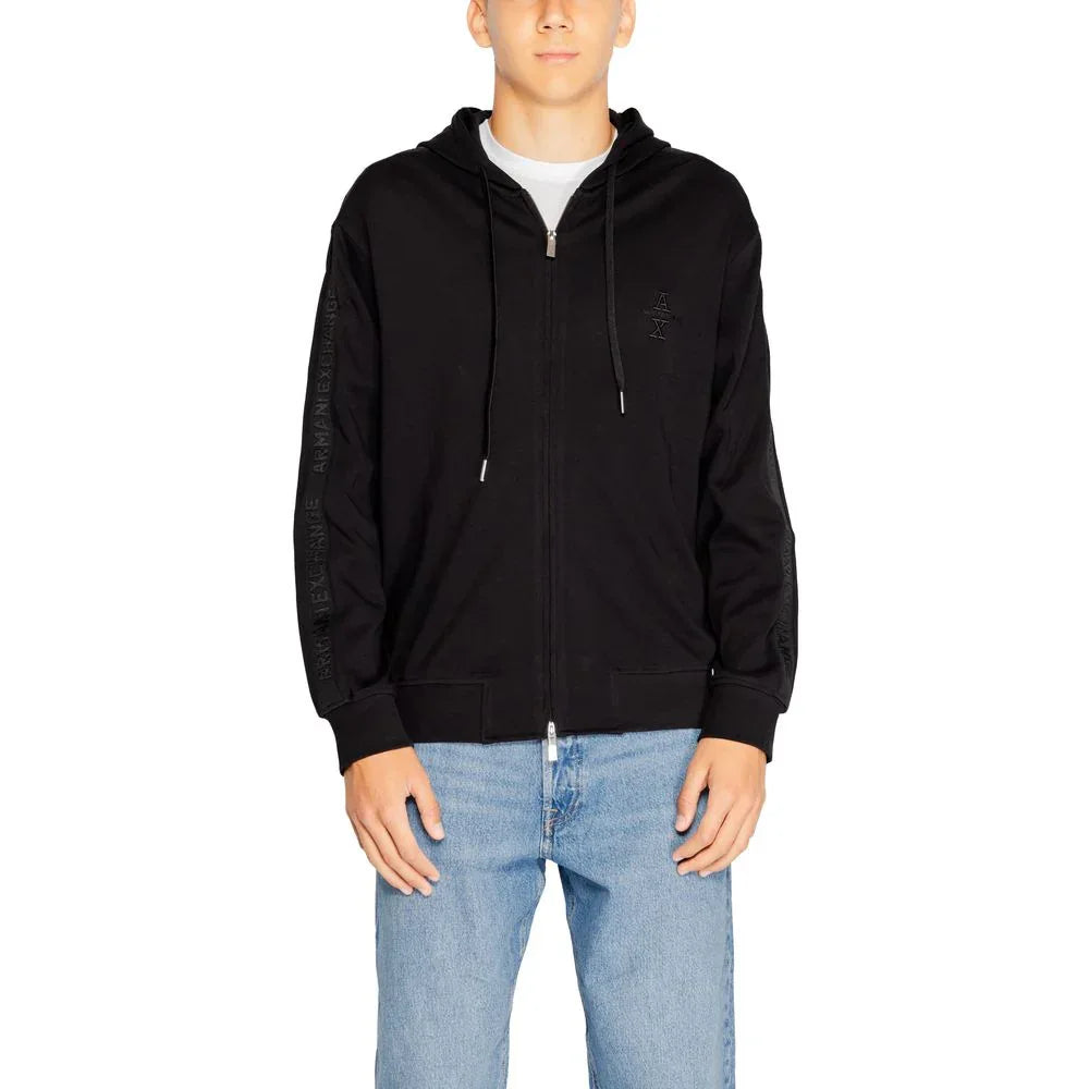 Armani Exchange Black Cotton Hoodie - Zeiniez