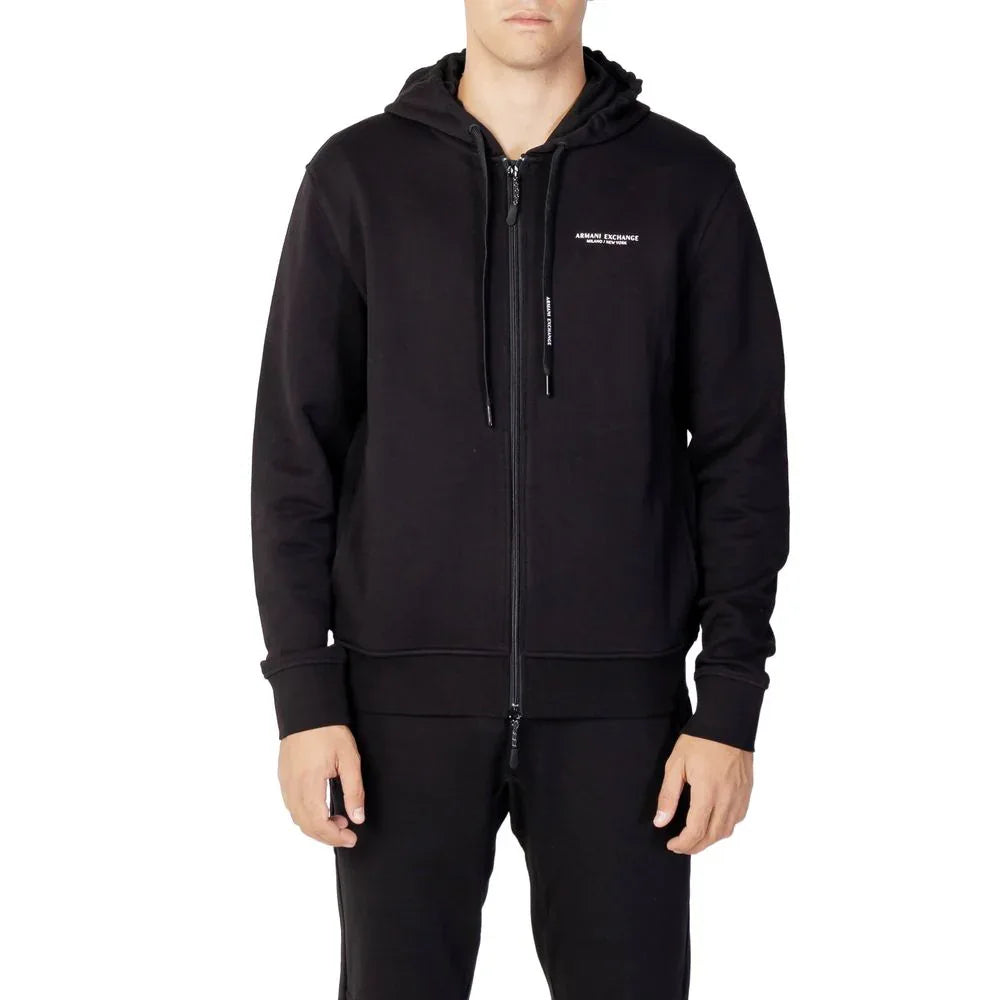 Armani Exchange Black Cotton Hoodie - Zeiniez
