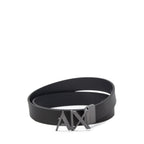 Armani Exchange Black Leather Regular Belt Armani Exchange