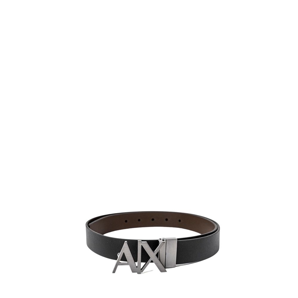 Armani Exchange Black Leather Regular Belt - Zeiniez