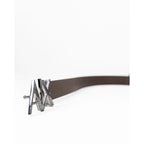 Armani Exchange Black Leather Regular Belt - Zeiniez