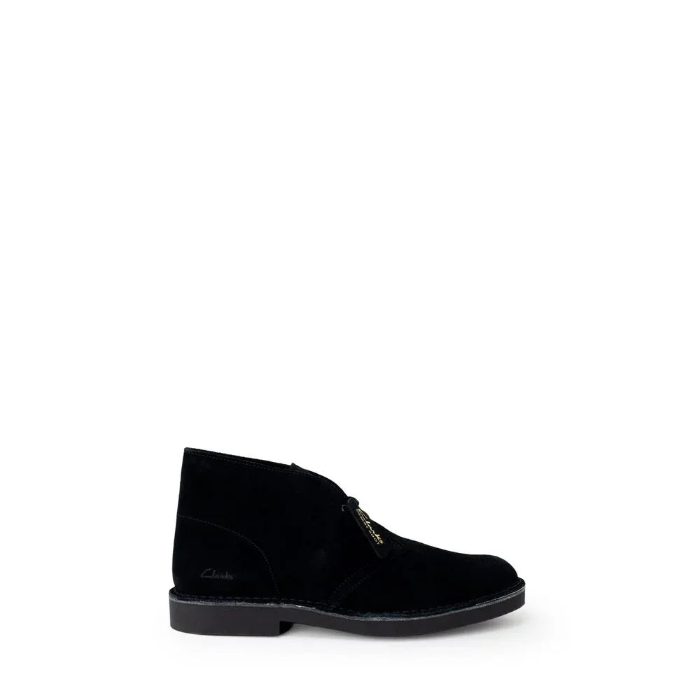 Clarks Black Leather Lace-Up Boots - Zeiniez