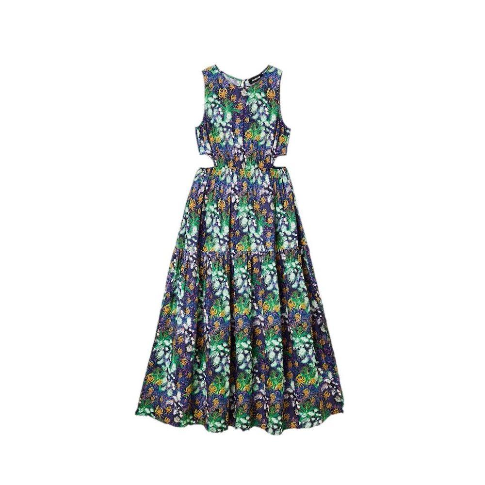 Desigual Blue Viscose Long Dress - Zeiniez