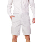 Armani Exchange White Cotton Bermuda Shorts - Zeiniez