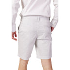 Armani Exchange White Cotton Bermuda Shorts - Zeiniez