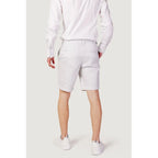 Armani Exchange White Cotton Bermuda Shorts - Zeiniez