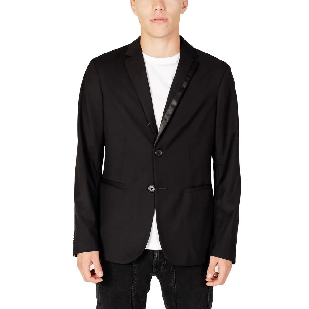 Armani Exchange Black Polyester Blazer - Zeiniez