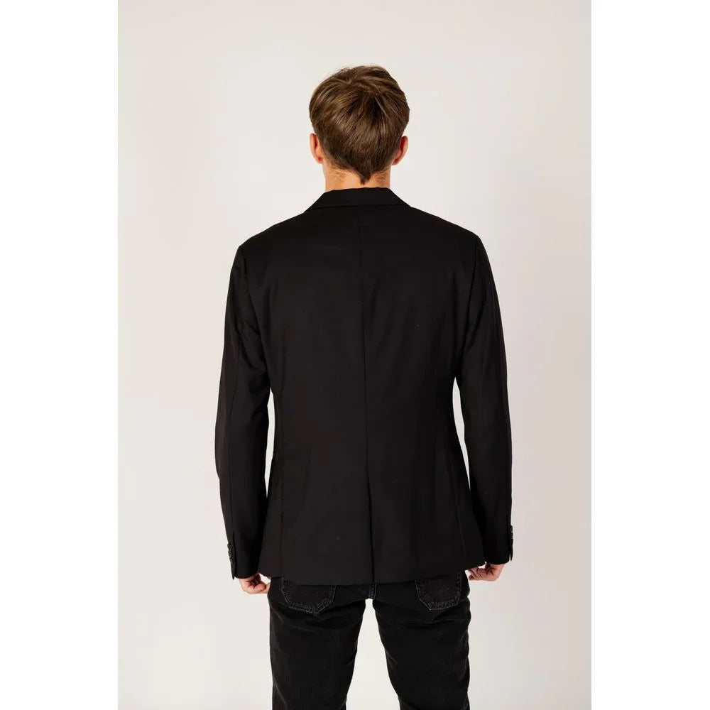 Armani Exchange Black Polyester Blazer - Zeiniez