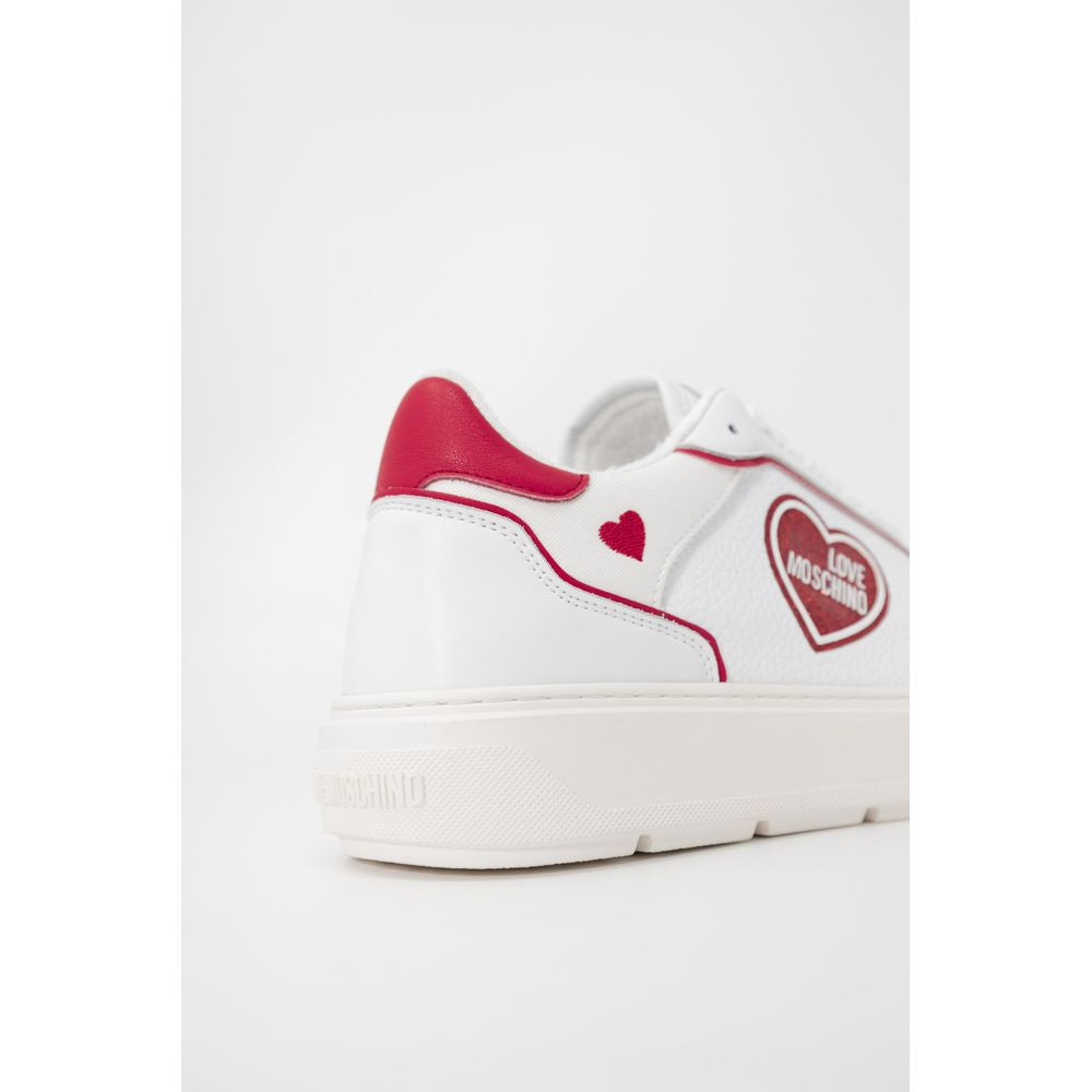 Love Moschino Red Polyethylene Low Top Sneakers - Zeiniez