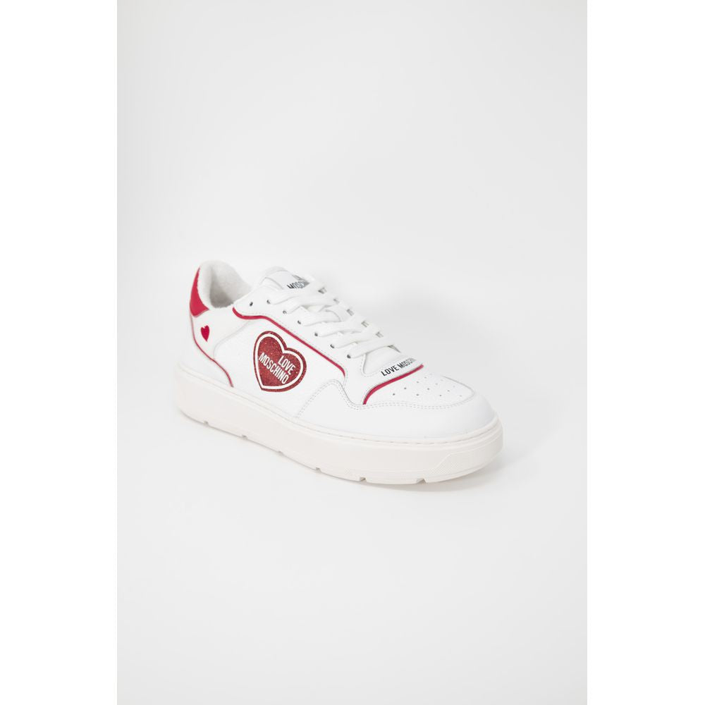 Love Moschino Red Polyethylene Low Top Sneakers - Zeiniez