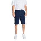 Armani Exchange Blue Cotton Bermuda Shorts - Zeiniez