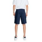 Armani Exchange Blue Cotton Bermuda Shorts - Zeiniez