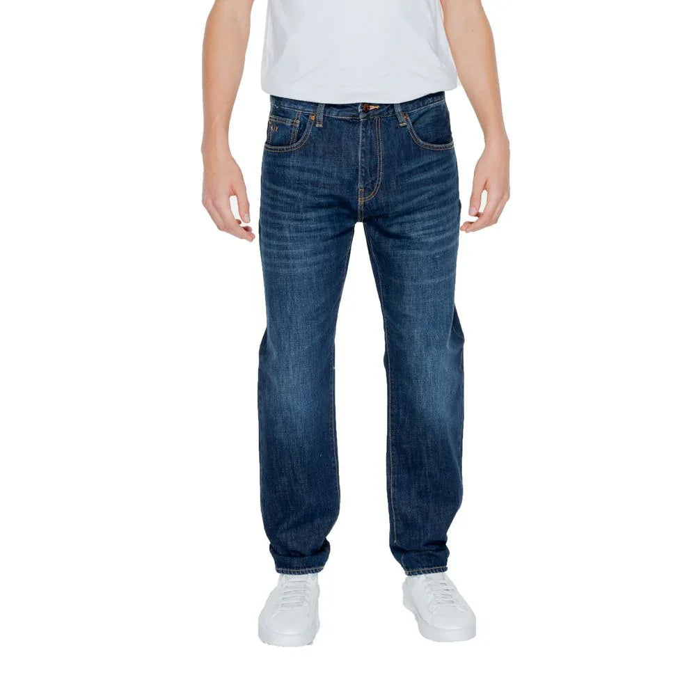 Armani Exchange Blue Cotton Skinny Jeans - Zeiniez