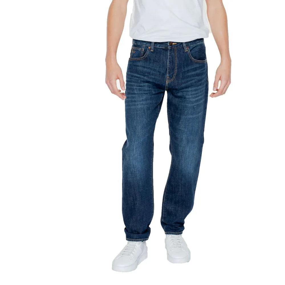 Armani Exchange Blue Cotton Skinny Jeans - Zeiniez