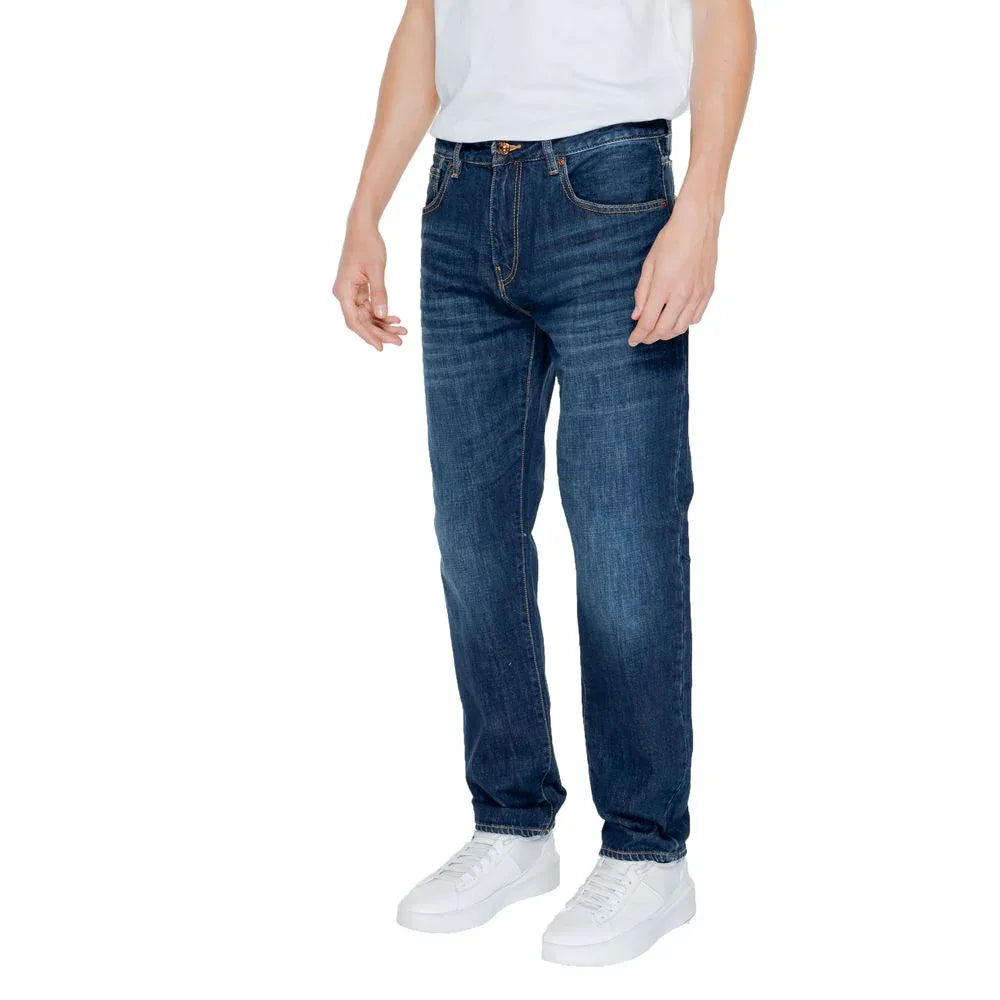 Armani Exchange Blue Cotton Skinny Jeans - Zeiniez